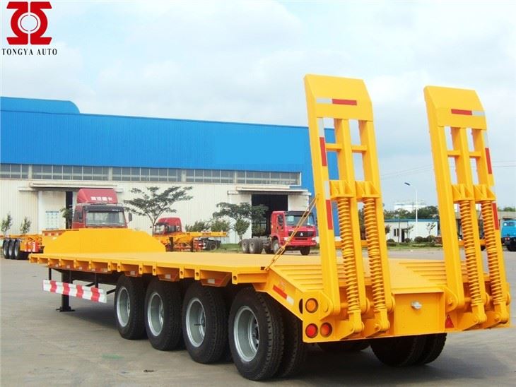 4axles 로우 베드 세미 트레일러