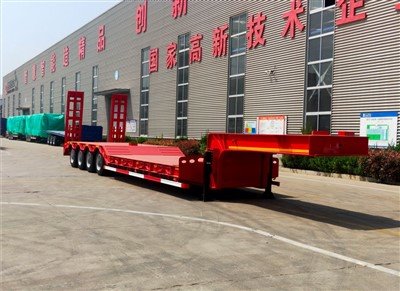 60tons 로우 베드 세미 트레일러
