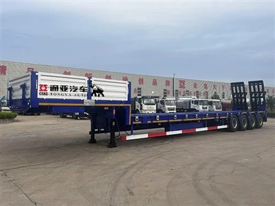 사다리가있는 80t 로우 베드 반 트레일러